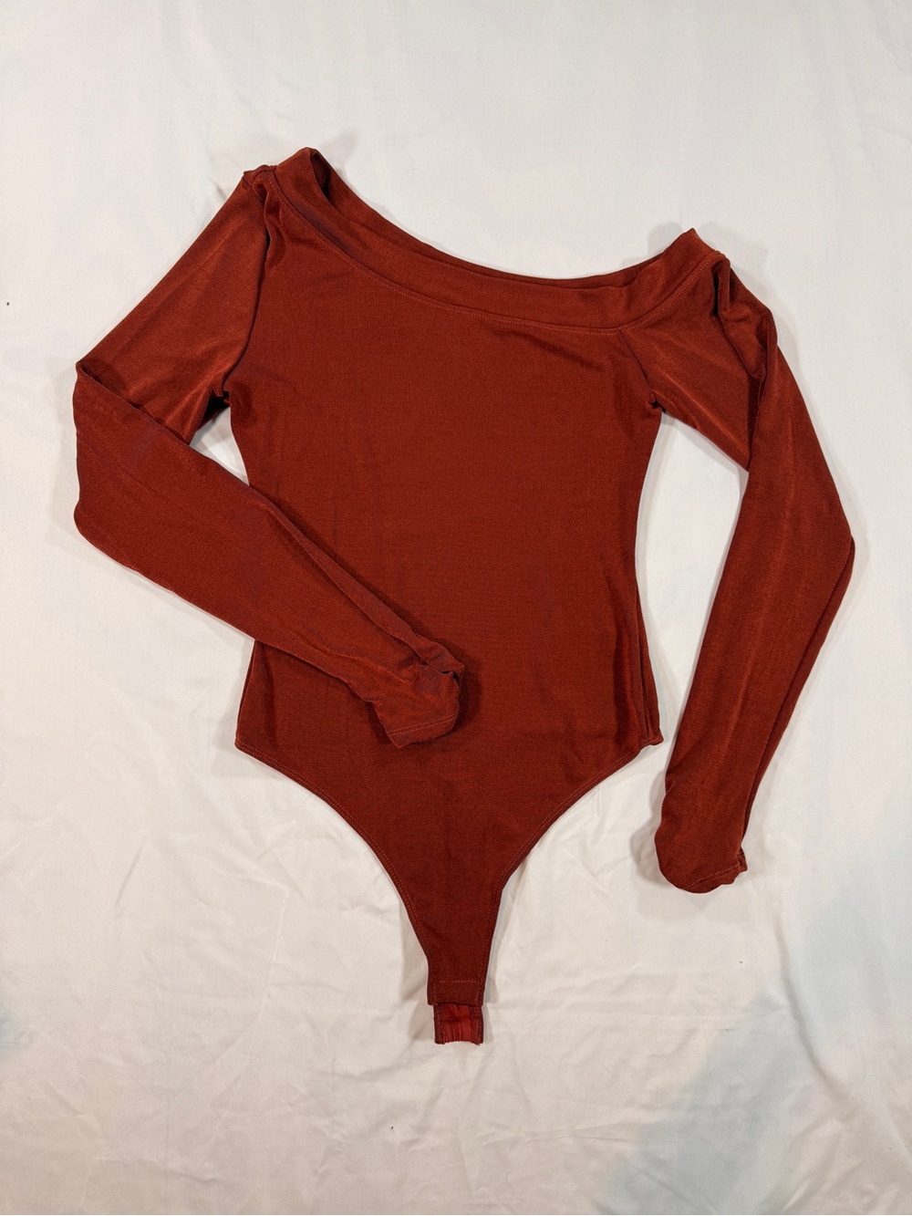 Intimately Free People "That's Hot" one-shoulder bodysuit Rust Shimmer. Size‎ M